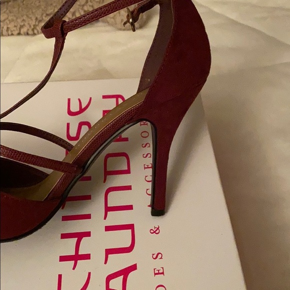 Maroon strapy heels - Picture 4 of 5